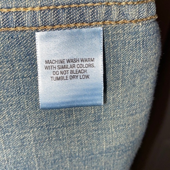 Structure Men’s Denim Snap Button Shirt Size Medium 38-40 - Picture 9 of 9